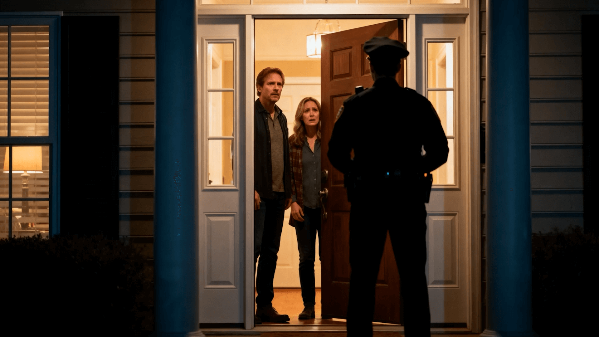 Officer Brian Coash standing by squad car